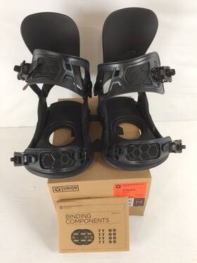 Union 3241116-blk-m Open Box Strata Mens Snowboard Bindings Black Medium My25