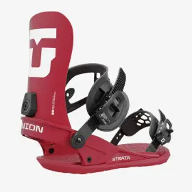 3241116-bur-l Union Strata Mens Snowboard Bindings Burgundy Large My25