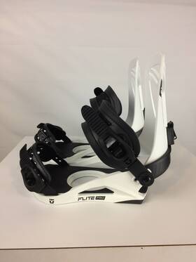 Union 3241118-wht-s Open Box Flite Pro Mens Snowboard Bindings White Small My25