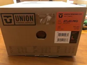 Union 810058161673 Atlas Pro Snowboard Bindings Mens Large White New Ice Carbon 2002/23