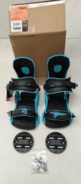 2310443 Union Binding Co Mens Series Force Snowboard Bindings Cyan Medium