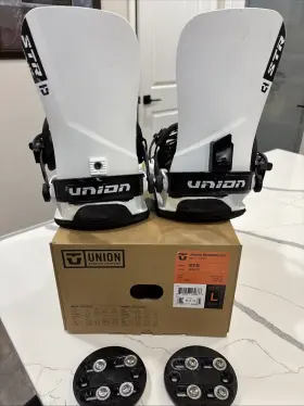 3231106-wht-l Union Binding Company Str Snowboard Bindings 2024/2024 White - Large Free Ship