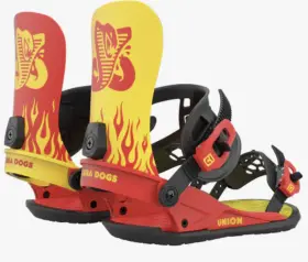 Union Bindings 810058163189 Cobra Dogs Strata Binding Red Yellow Large