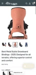 Bent Metal Stylist Snowboard Bindings Apricot Sm/md 2025 Drive Plate Medium Flex Used. Price: $180.00.