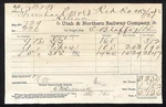 1880 Utah & Northern Railway / Union Pacific Waybill Greenhood Bohm Helena Used. Price: $22.99.