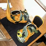 Burton Snowboard Bindings Size M Yellow/green Toe & Ankle Straps 3D Used. Price: $150.00.