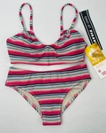 Nwt Girls Swimsuit Roxy Jetty Striped 2PC Bikini 7 8 10 12 14 Pink $50 New. Price: $25.00.