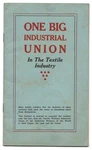 Industrial Workers Of The / One Big Union Textile Industry. Price: $150.00.