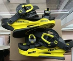 Union Cadet Pro Snowboard Bindings Youth/kids Size Small Electric Yellow Black Used. Price: $120.00.