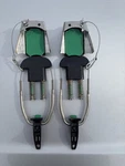 22 Designs Vice Telemark Ski Bindings Green Black Silver With Mounting Hardware Used. Price: $290.00.