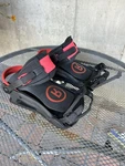 2023 Ride C-6 Snowboard Bindings Large Color: Black/fire Red Once*. Price: $175.00.