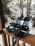 Nidecker Og Supermatic Snowboard Bindings - 2025/2026, Cyan, Medium Used. Price: $265.00.