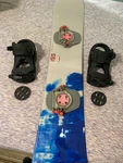 Salomon 155 Shade Snowboard With Pact Bindings Used. Price: $400.00.