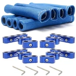 8CYL Spark Plug Wire Heat Shield Kit 12PC Sleeve Protector Divider Blue New. Price: $23.99.