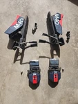 Marker M40 Ski Bindings Only. Navy/red With Mounting Screws Used. Price: $34.00.