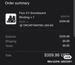 Flux CV2024 Snowboard Binding Carving Used. Price: $310.00.