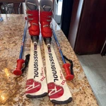 Rossignol Flash Irs 132CM Skis, Adj. Bindings, Head Boots, Poles Package Used. Price: $123.45.