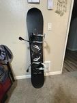 Salomon Lotus 146 Women's Snowboard Black White With Bindings New. Price: $430.00.