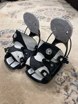 Flow Snowboard Bindings Mens Large The Five Ltd Black White *small Crack *read Used. Price: $81.00.
