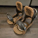 Burton Snowboard P1 Bindings Cork Large 2007 Woodgrain All Mountain Pair Used. Price: $69.99.