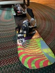 K2 World Wide Weapon 151CM Snowboard W/ Flow Five Bindings Used. Price: $220.00.
