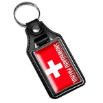 Red Black Patrol Snow Skiing Design Faux Leather Key Ring New. Price: $16.95.