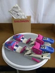 New Salomon Quadrax 600 Alpine Ski Bindings 012892 Pink-purple Original Box. Price: $99.99.