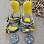 Lamar Snowboard Bindings Medium White Yellow With Mounting Hardware Used. Price: $49.99.