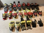 6X Pairs: Salomon Equipe Driver 977 Metal Bindings Lot, 75MM Brakes, Extras + Hw Used. Price: $139.00.