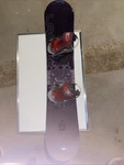 Lamar Mecha 142 Snowboard With Bindings Used. Price: $99.00.