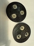 Pair Vintage 1990S Burton 3D Binding Mounting Discs With Screwa Used. Price: $23.45.