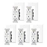 Dewenwils Gfci Outlet 20 Amp 5-PACK, Outdoor & Bathroom, Ul Listed, Wall Plates New. Price: $39.99.