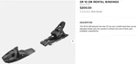 Tyrolia Sr 10 Gw Rental Ski Bindings Adult Alpine Downhill Size Adjustable New. Price: $149.99.