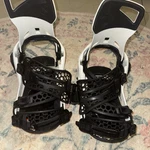 Nidecker Supermatic Drop Snowboard Bindings White Large Used. Price: $300.00.