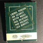 Ituw Tobacco Workers Union Full 20-STRIKE Matchbook C1950'S-60'S Vgc Scarce Unspecified. Price: $19.99.