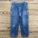 Carhartt Jeans Mens 38X30 Broken In Look Carpenter Dungarees 100% Cotton B115 Pre-owned. Price: $22.49.
