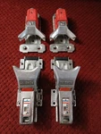Vintage Salomon Comp Ski Bindings Early Design, Red Used. Price: $37.50.