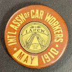 1910 International Workers / I.a. Of C.w Railroad Labor Union Pinback Scarce Used. Price: $24.99.