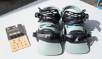 Men's Burton 2025 Cartel Re:flex Snowboard Bindings - Petrol Green Medium Used. Price: $295.00.