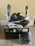 Burton Scribe Snowboard Bindings, Re:flex Baseplate, Women Small, Stout White Used. Price: $120.00.