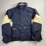 Burton Tactic Snowboard Jacket Mens Medium Navy Blue Cream Colorblock Vintage Pre-owned. Price: $55.00.