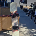 Burton Snowboard Channel Mount With Bindings Multicolor White Blue New. Price: $200.00.