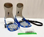 K2 Clicker Shimano Bn-bhbs Step-in Snowboard Bindings M/l Blue/gray Great Used. Price: $59.95.